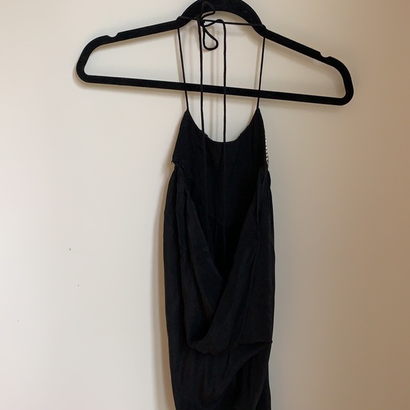 All Saints Black Halter Beaded Silk Dress - Picture 8 of 12
